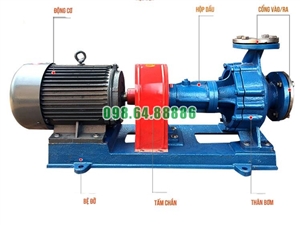 Bơm dầu nóng RY125-80-160 Lưu lượng 160 m3/h, công suất 22 kW, cột áp 50 m